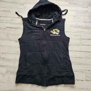 MIZZOU Missouri Jones & Mitchell Women's Sleeveless Hoodie Jacket - Size MED